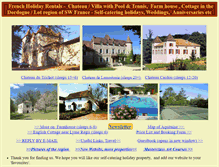 Tablet Screenshot of chateau-rentals.com